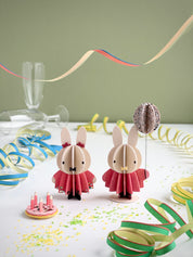 Miffy & Cake "Natural Wood" 10cm – Decorazione in legno 3D per casa e regalo | Lovi