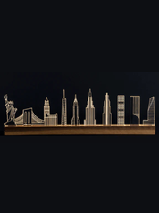 Sbam Design Skylight Maxi New York – Lampada in plexiglas e legno, design moderno