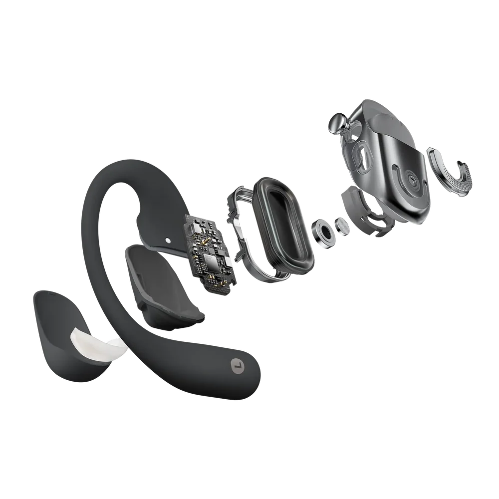OpenFit 2+ Nero – Auricolari open-ear True Wireless con audio Dolby e multipoint | SHOKZ