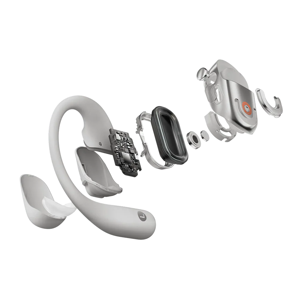 OpenFit 2+ Grigio – Auricolari open-ear True Wireless con audio Dolby e multipoint | SHOKZ