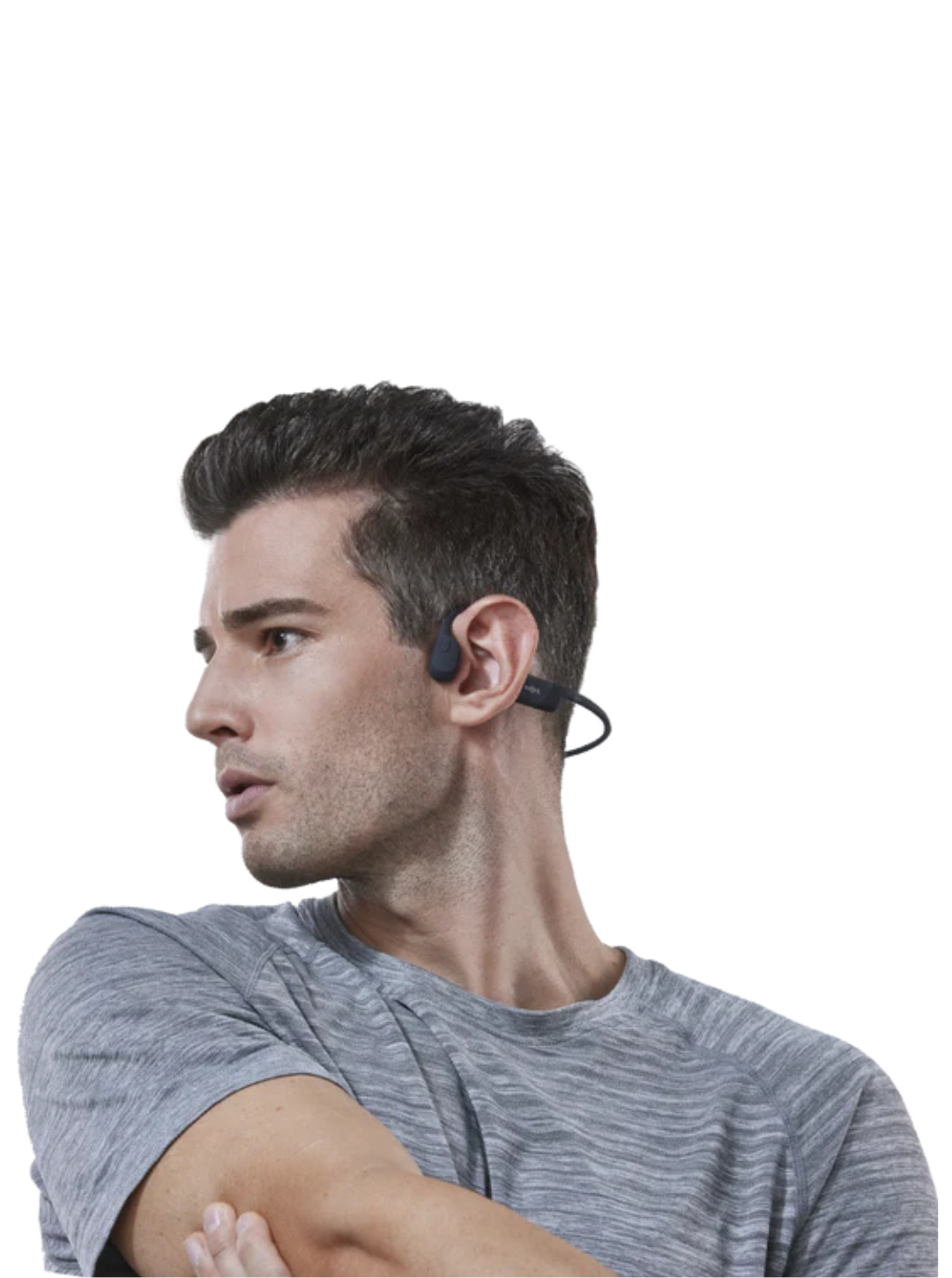 OPENRUN Black – Auricolari sportivi a conduzione ossea, orecchio libero | SHOKZ