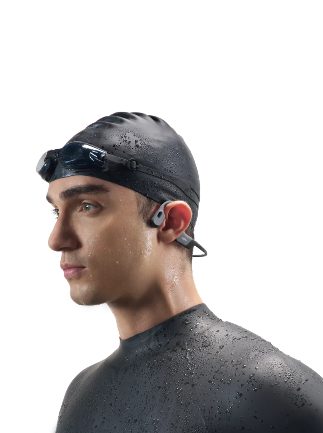 OpenSwim Pro Grigio – Auricolari open-ear waterproof Bluetooth + MP3 con memoria interna | SHOKZ