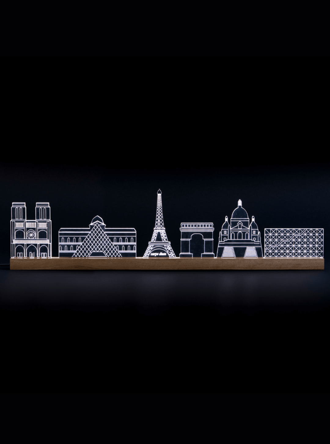 Sbam Design Skylight Parigi – Lampada in plexiglas e legno, design moderno