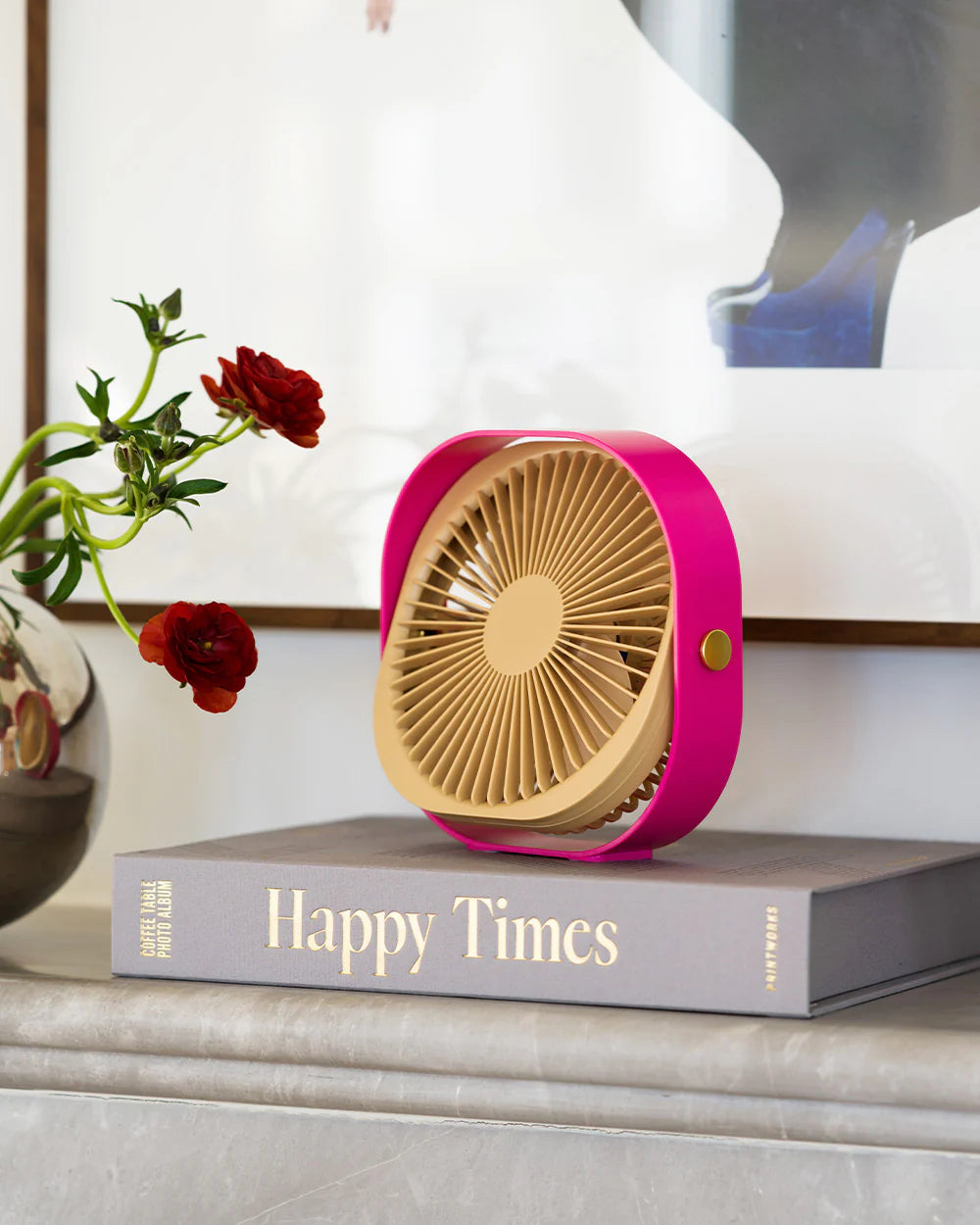 Ventilatore portatile ricaricabile Cerise – Compatto e silenzioso | Printworks