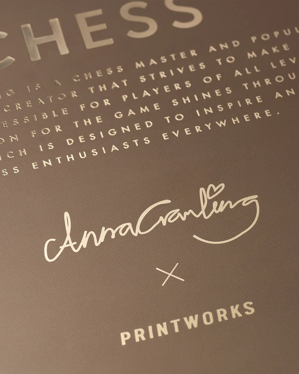 Chess – Anna Cramling Edition – Scacco in legno elegante | Printworks