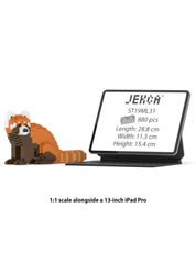 Red Panda 01S Building Block Model – Realistic Cat Construction Set | Jekca