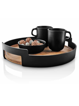 Vassoio Rotondo Nordic Kitchen – Bamboo Nero con Bordo Alto | Eva Solo