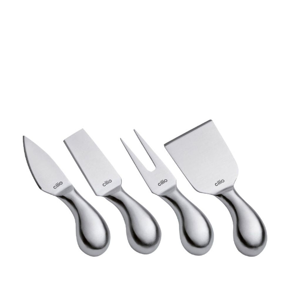 Piave Set 4 Coltelli per Formaggio – Utensili per Taglieri, Aperitivi e Degustazione | Cilio