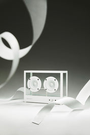 Small Transparent Speaker – Bianco | Design Minimal e Suono Hi-Fi