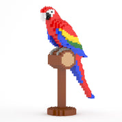 Scarlet Macaw 01S, Scultura di Mattoncini - Set di costruzione | Jekca