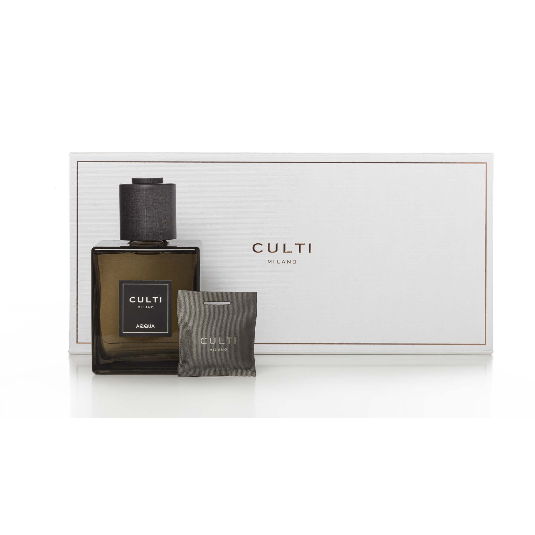 Box2 Culti – Kit elegante con diffusore, bastoncini e cuscinetto profumato | Culti Milano