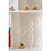 Clessidra Galbiati Milano Flow – vetro borosilicato soffiato a bocca con Cactus 5mn