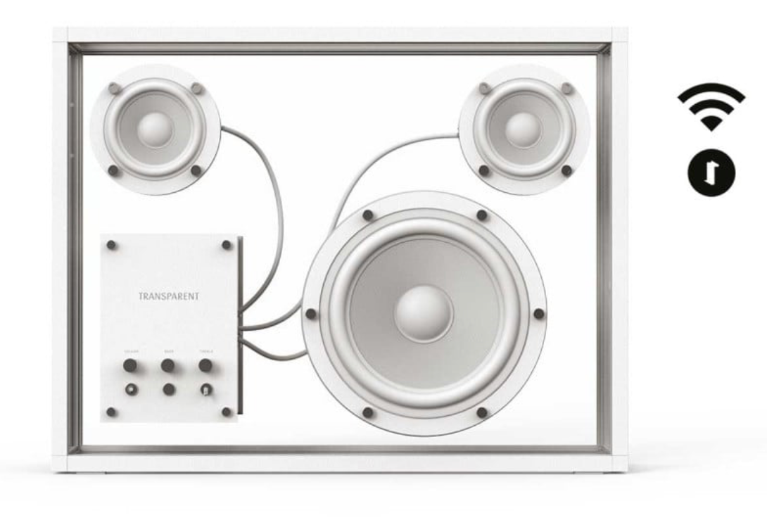 Transparent Speaker White + Wi‑Fi Module – Audio Multiroom Trasparente