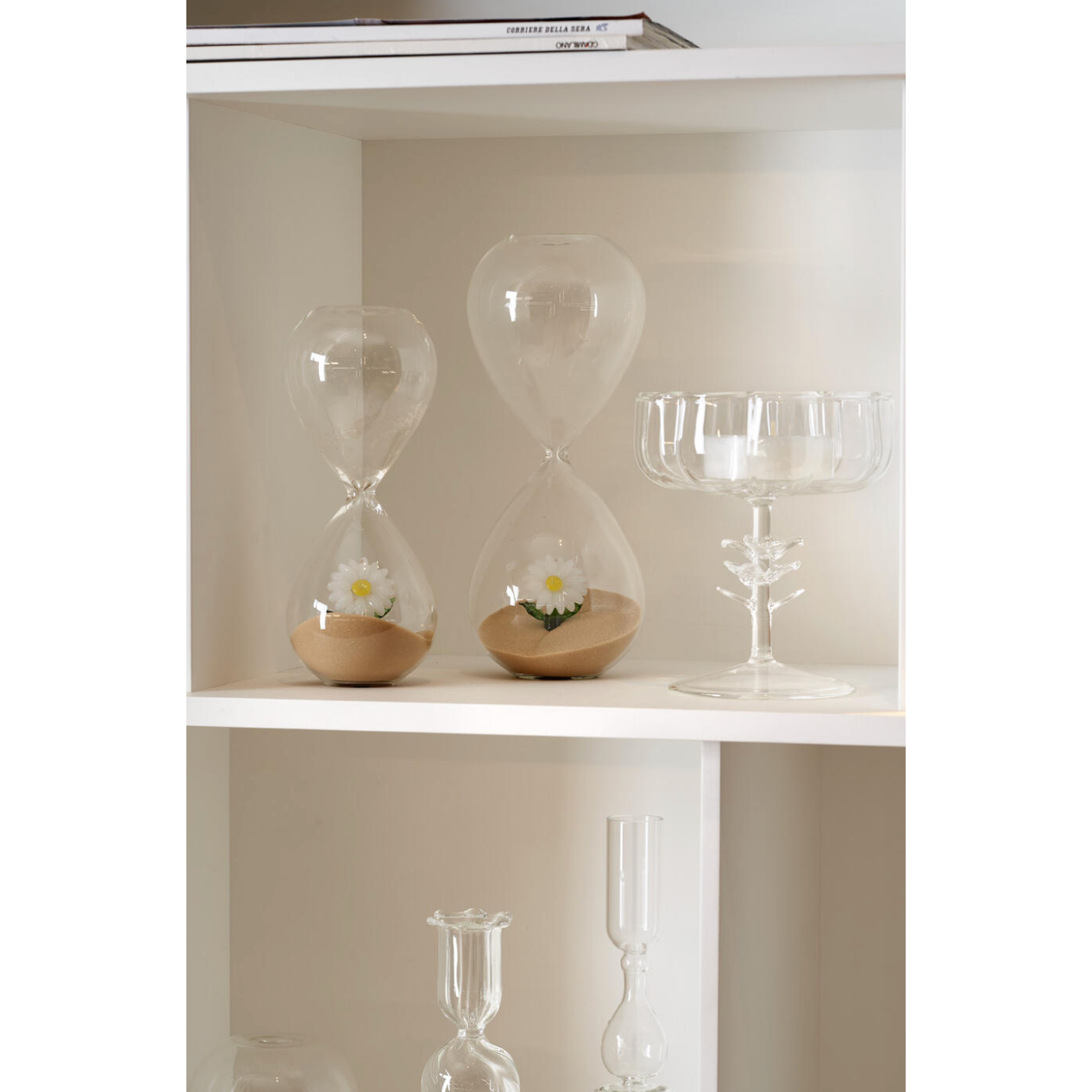 Clessidra Galbiati Milano Flow – vetro borosilicato soffiato a bocca con Margherita 5mn