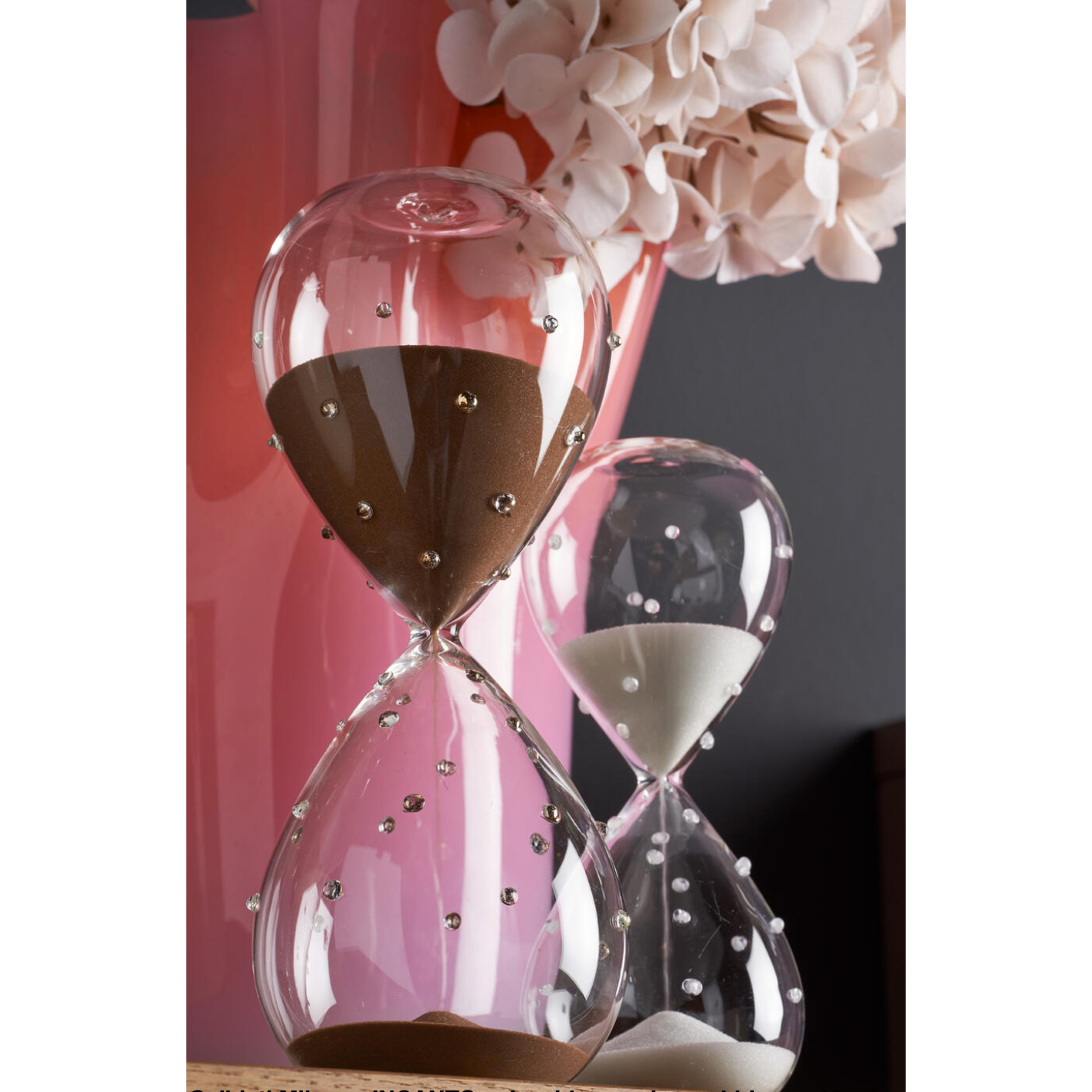 Clessidra Galbiati Milano Incanto – vetro borosilicato a pois, sabbia oro, 10 minuti