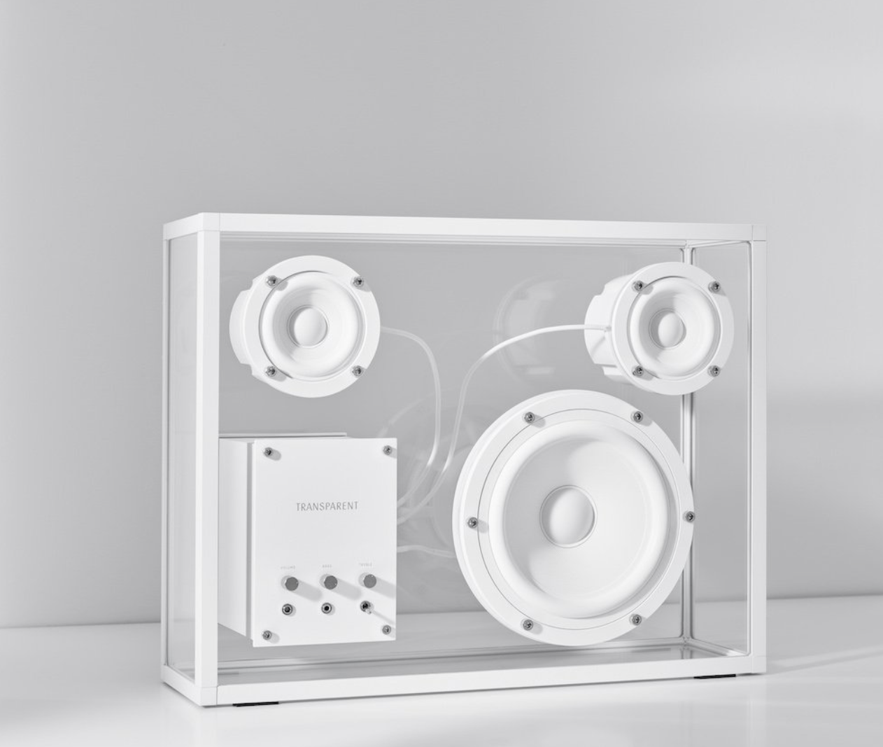 Transparent Speaker White + Wi‑Fi Module – Audio Multiroom Trasparente