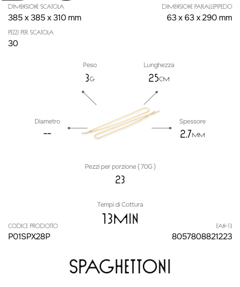 Parallelepipedo Fusilloni 280g – Pasta di Semola Trafilata al Bronzo | Pastai Sanniti