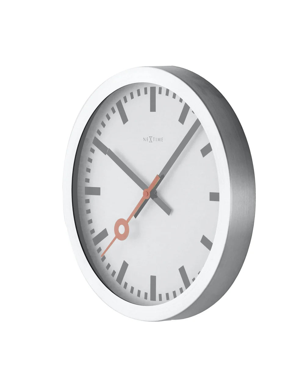 Station Stripe Ø19 cm – Orologio tavolo/parete silenzioso design iconico White | NeXtime