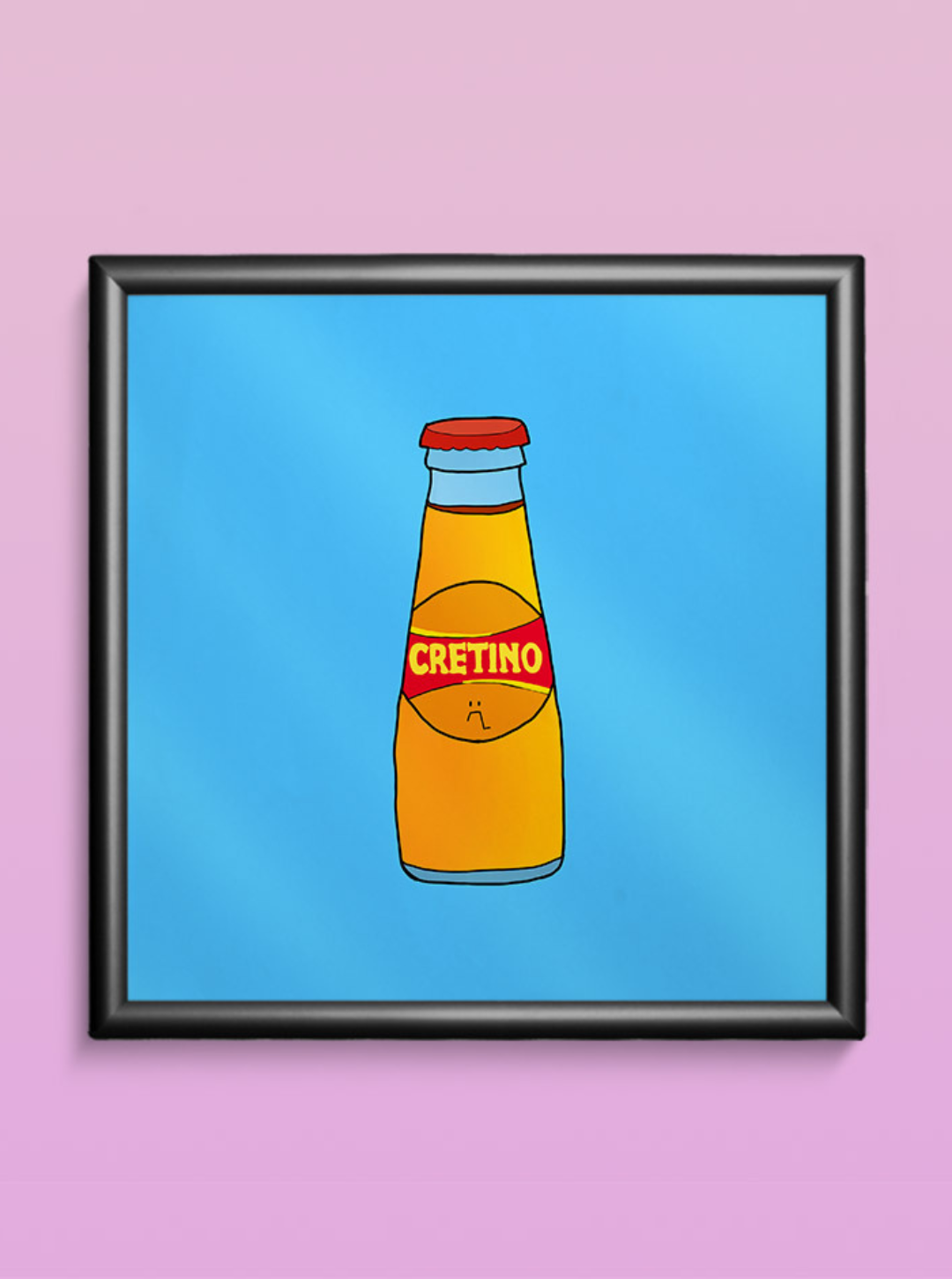 Quadro “Cretino” 20×20 cm – Stampa Premium, Grafica Timidessen