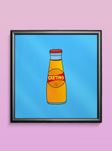 Quadro “Cretino” 20×20 cm – Stampa Premium, Grafica Timidessen