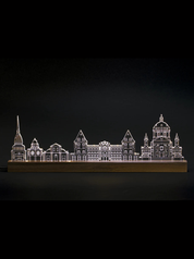 Sbam Design Skylight Maxi Torino – Lampada in plexiglas e legno, design moderno