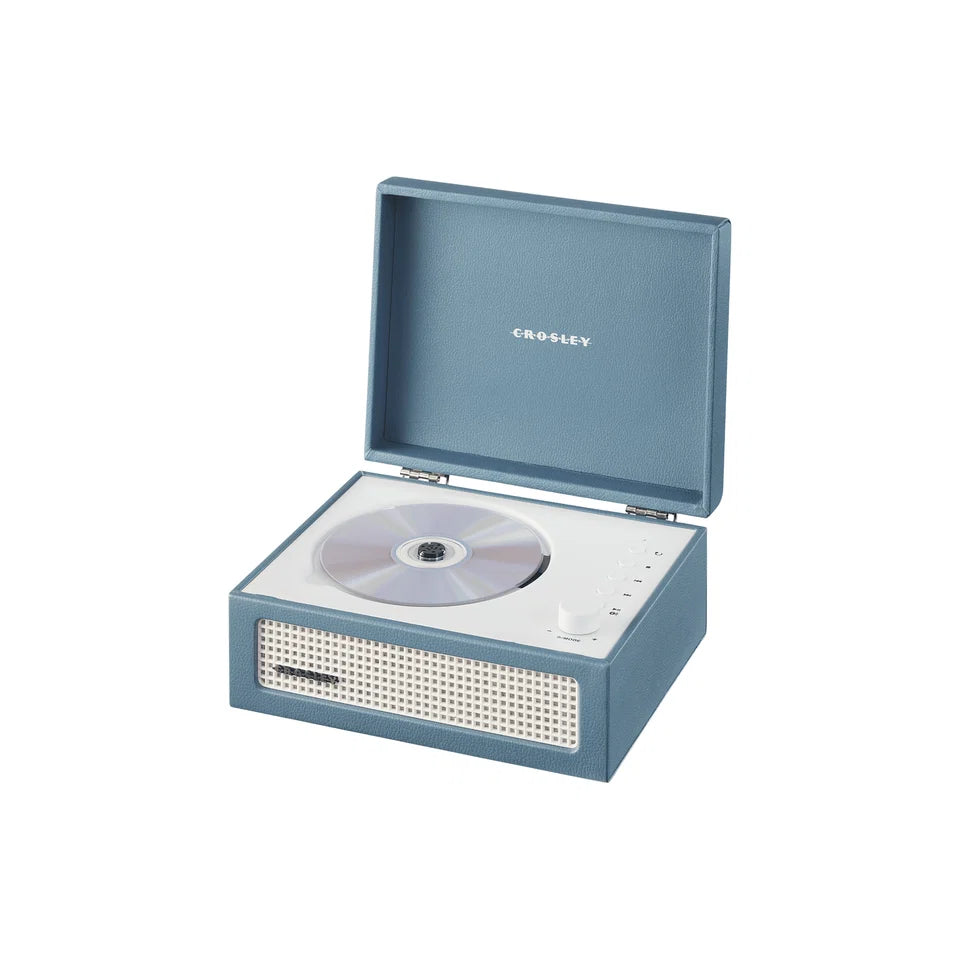 Voyager Washed Blue – Giradischi con CD, Bluetooth e radio FM | Crosley