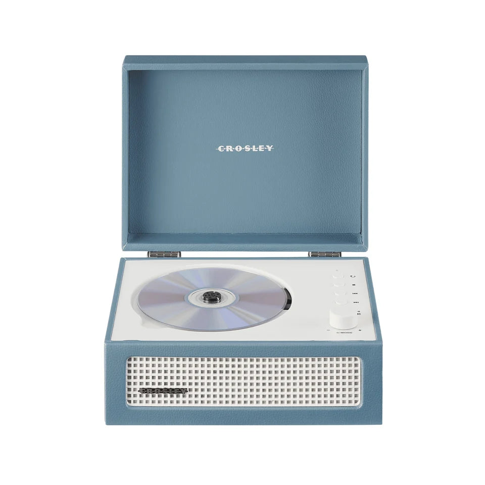 Voyager Washed Blue – Giradischi con CD, Bluetooth e radio FM | Crosley