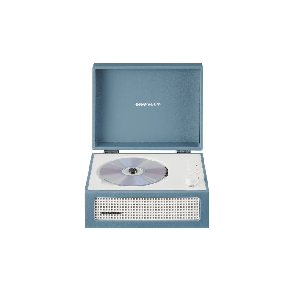 Voyager Washed Blue – Giradischi con CD, Bluetooth e radio FM | Crosley