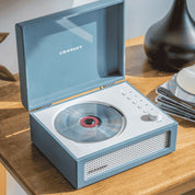 Voyager Washed Blue – Giradischi con CD, Bluetooth e radio FM | Crosley