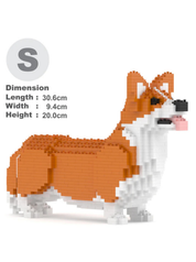 Welsh Corgi 02S-M01 Building Block Model – Realistic Dog Construction Set | Jekca