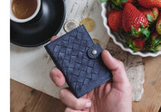 Handwoven Blue iClutch + Coins – Portafoglio compatto & stile | Kjøre Project