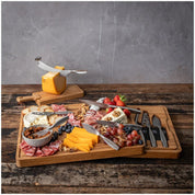 Monaco+ Set Professionale Formaggio con Tagliere e 9 Coltelli – Kit Completo per Degustazione 35,8 × 13 × 5,5 cm | BOSKA
