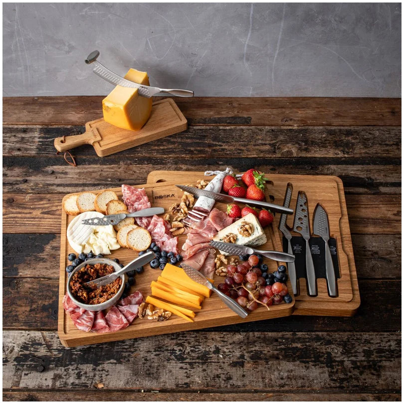 Monaco+ Set Professionale Formaggio con Tagliere e 9 Coltelli – Kit Completo per Degustazione 35,8 × 13 × 5,5 cm | BOSKA