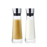 Set MACCHIATO - Zuccheriera e Cremiera in Vetro con Coperchio in Acciaio | Blomus