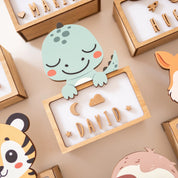 Lampada da tavolo bambino a forma di dinosauro personalizzabile con nome – Vintiun