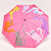 Fuchsia Arty Cats – Ombrello sostenibile | Original Duckhead