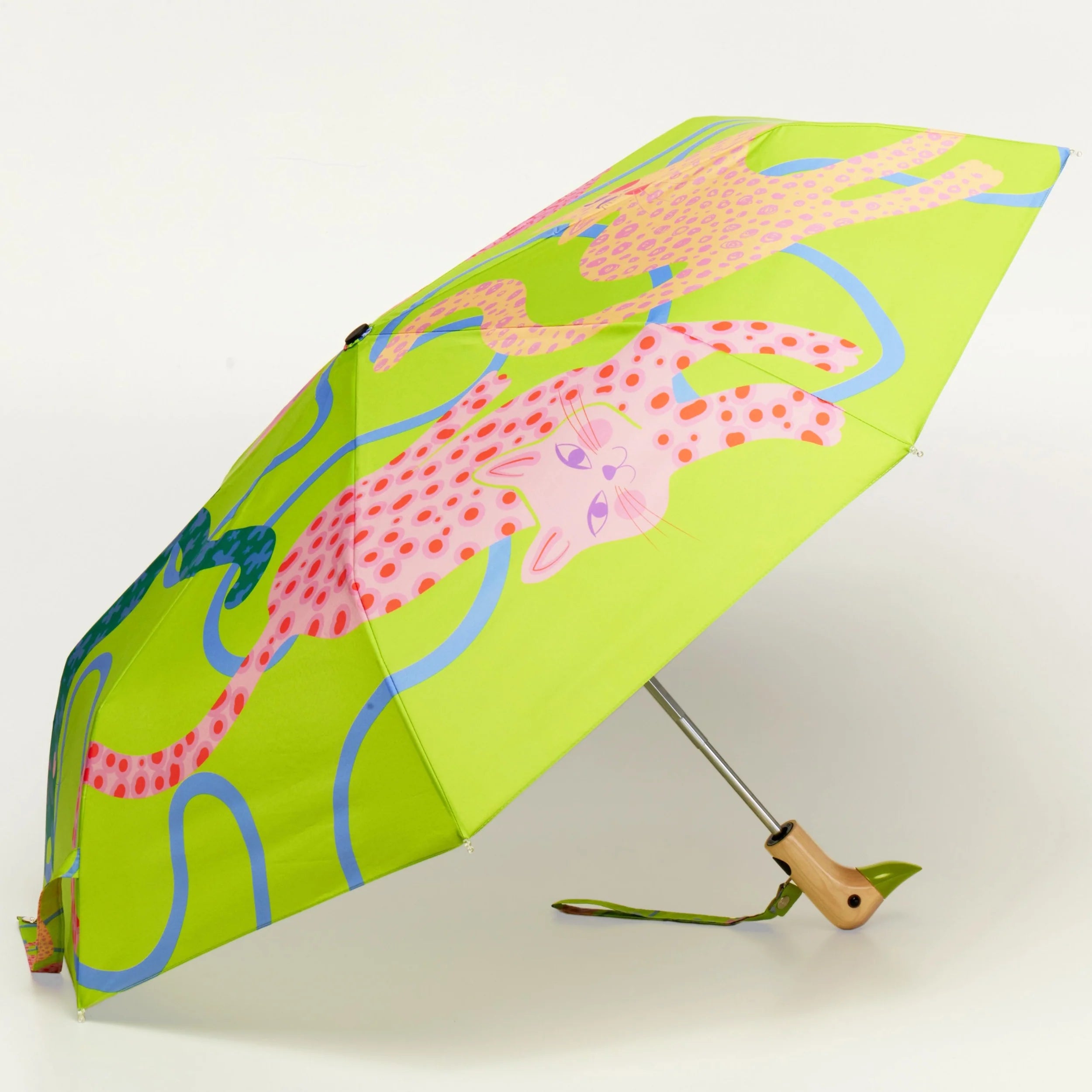 Lime Arty Cats – Ombrello sostenibile | Original Duckhead