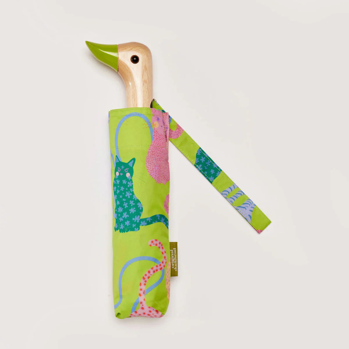 Lime Arty Cats – Ombrello sostenibile | Original Duckhead