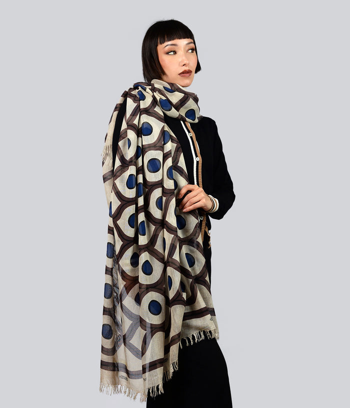 Foulard Bamboo “Escher” – Arte geometrica & fibra bambù | InnBamboo