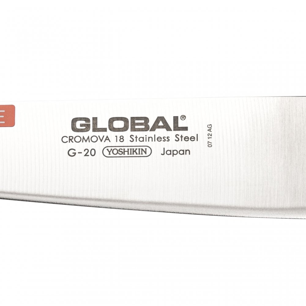 Global G-20 Coltello Filetto 21 cm – Lama flessibile CROMOVA 18 per pesce e carne
