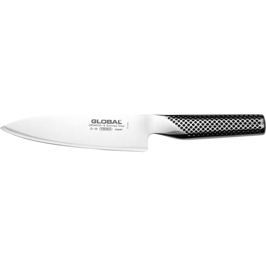 Global G-58 Cook’s Knife 16 cm – Lama affilata in CROMOVA 18, perfetto bilanciamento & comfort – Global