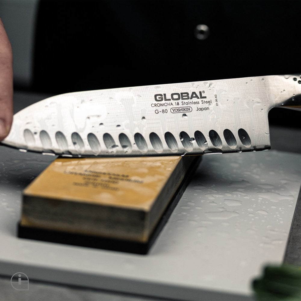 Global G‑80 Fluted Santoku 18 cm | Santoku Fluted CROMOVA‑18