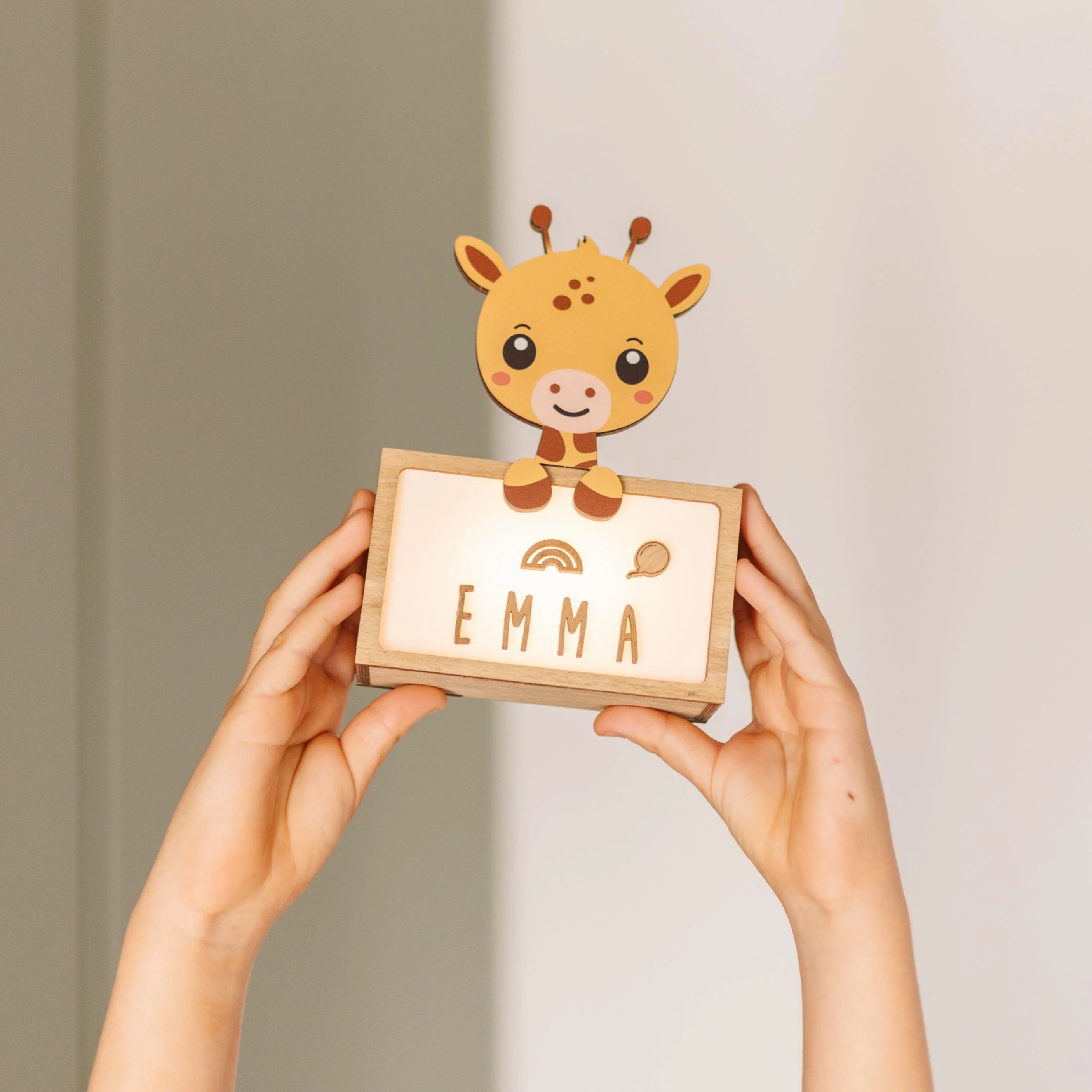 Lampada da tavolo bambino Giraffa personalizzabile con nome – Vintiun