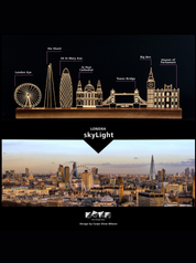 Sbam Design Skylight Maxi Londra– Lampada in plexiglas e legno, design moderno