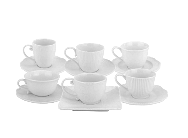Set 6 tazze caffè Amore – Porcellana design romantico | Maxwell & Williams