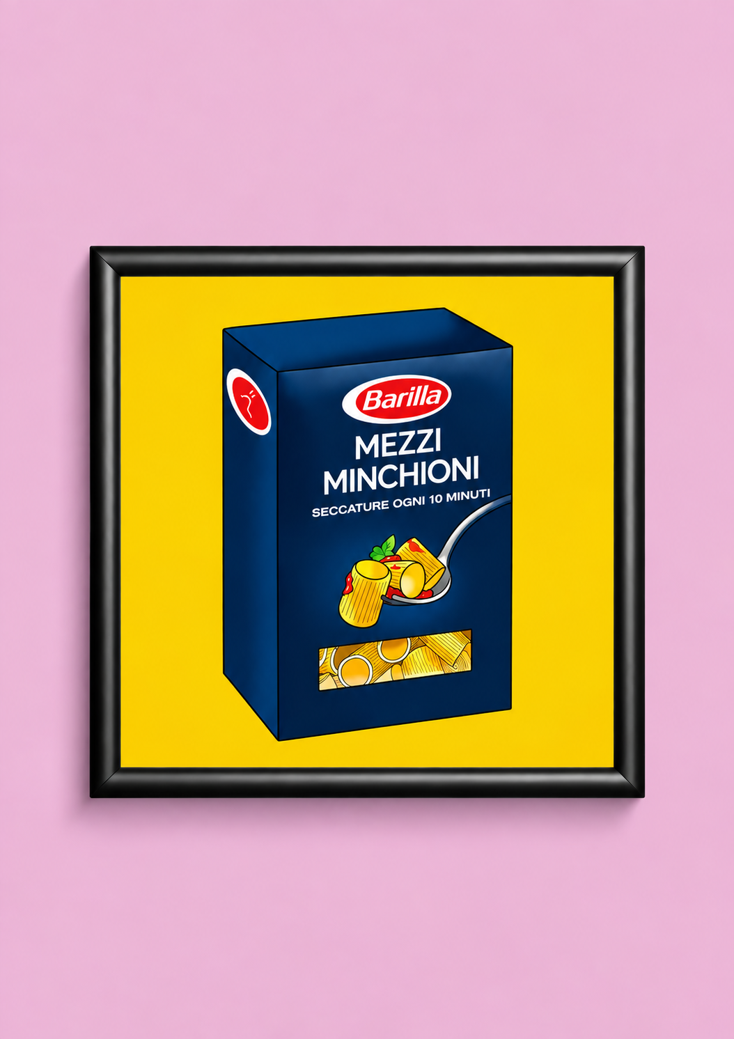Quadro "Mezzi Minchioni" 20×20 cm – Stampa Premium, Grafica Timidessen