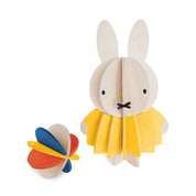 Lovi Miffy & Ball "Natural Wood" 10cm – Decorazione in legno 3D per casa e regalo | Lovi