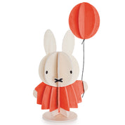 Lovi Miffy & Balloon "Natural Wood" 13.5 cm – Decorazione in legno 3D per casa e regalo | Lovi