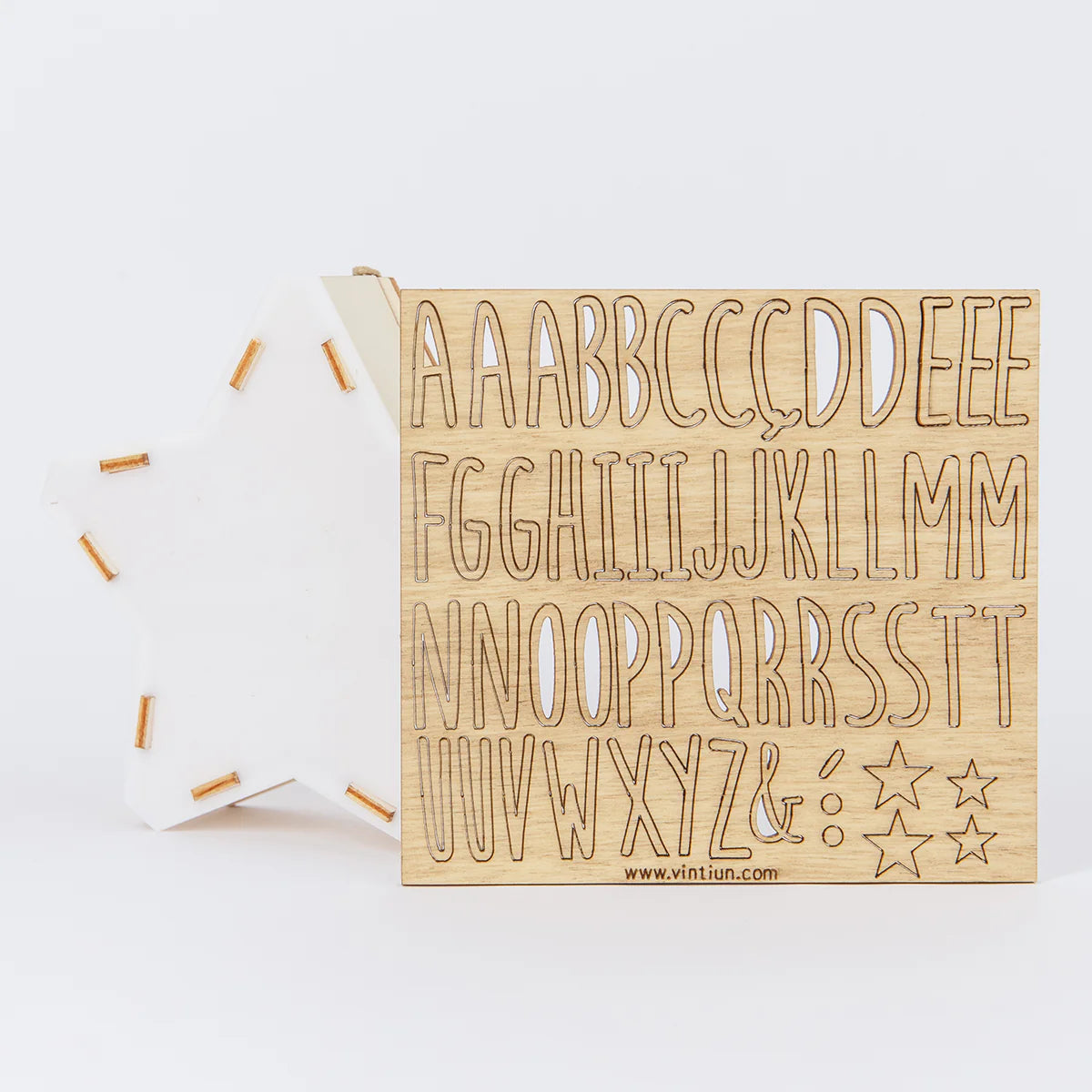 Mini stella luminosa personalizzata in legno – Vintiun