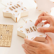 Mini stella luminosa personalizzata in legno – Vintiun